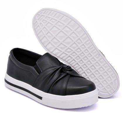 Imagem de Tenis Slip On Autem Originals Detalhe Tiras com Nó e Elasticos Sola Alta Reta