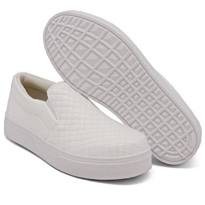 Imagem de Tenis Slip On Casual Amanda Block Detalhe Textura Matelasse com Sola Alta