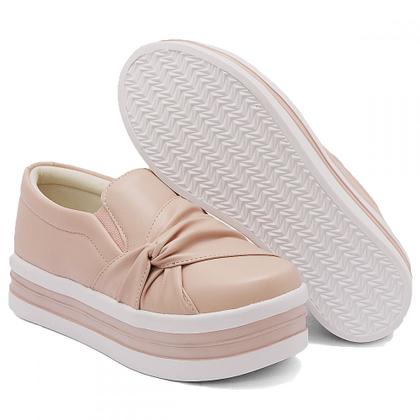 Imagem de Tenis Slip On Casual Dk Shoes com Detalhe em Nó Frontal e Sola Borracha Reta