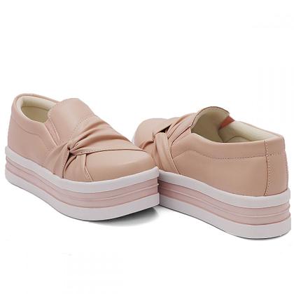 Imagem de Tenis Slip On Casual Dk Shoes com Detalhe em Nó Frontal e Sola Borracha Reta