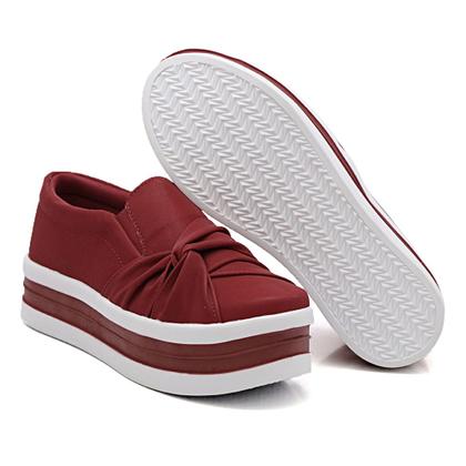 Imagem de Tenis Slip On Casual Dk Shoes com Detalhe em Nó Frontal e Sola Borracha Reta