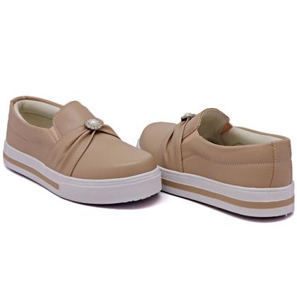 Imagem de Tênis Slip On Casual Dk Shoes Elástico Detalhe em Pedra e Sola com Listra