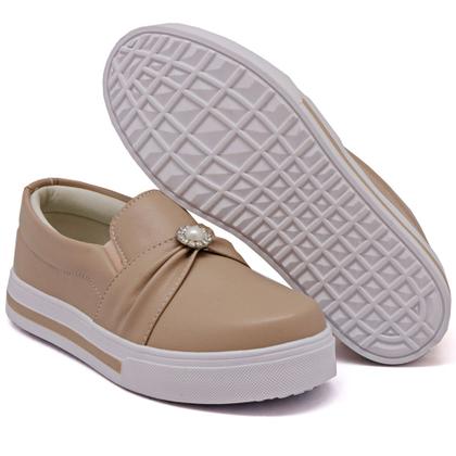 Imagem de Tênis Slip On Casual Dk Shoes Elástico Detalhe em Pedra e Sola com Listra