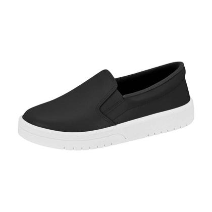 Imagem de Tênis Slip On Casual Moleca Feminino Básico Conforto Preto