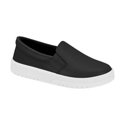 Imagem de Tênis Slip On Casual Moleca Feminino Básico Conforto Preto