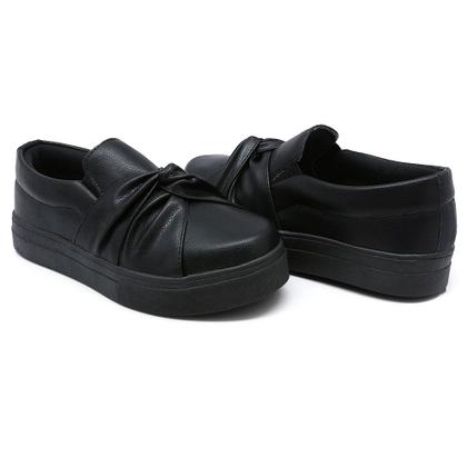 Imagem de Tenis Slip On Casual Yoyo Store Detalhe Tiras com Nó e Sola Alta Reta