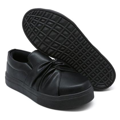 Imagem de Tenis Slip On Casual Yoyo Store Detalhe Tiras com Nó e Sola Alta Reta