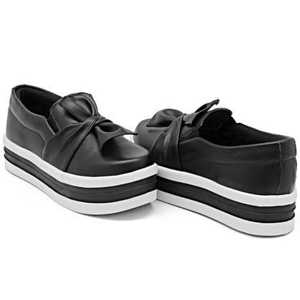 Imagem de Tênis Slip On Dk Shoes Laço Frontal e Sola Borracha Robusta com Detalhe Listra