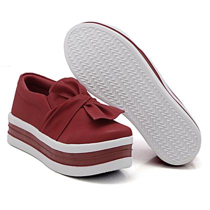 Imagem de Tênis Slip On Dk Shoes Laço Frontal e Sola Borracha Robusta com Detalhe Listra