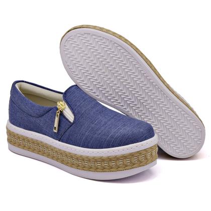 Imagem de Tênis Slip On Dk Shoes Ziper e Sola Borracha Robusta com Detalhe em Sisal