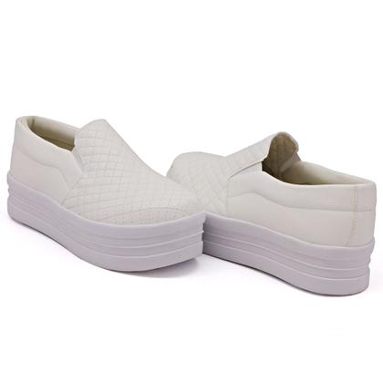 Imagem de Tênis Slip On Feminino Liso Moda Casual Calce Fácil Linha Conforto Moderno Tendência Mulher Fashion