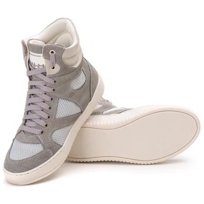 Imagem de Tenis Sneaker Botinha Cano Alto Unissex Fitness Cinza