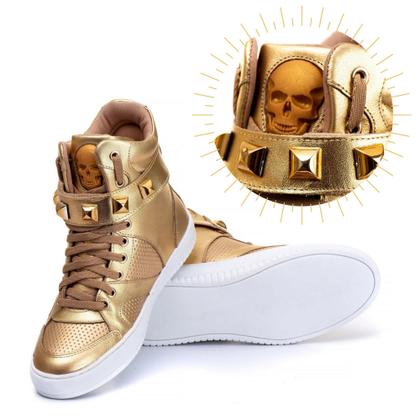 Imagem de Tenis Sneaker Feminino Botinha Treino Academia Cano Alto couro legitímo