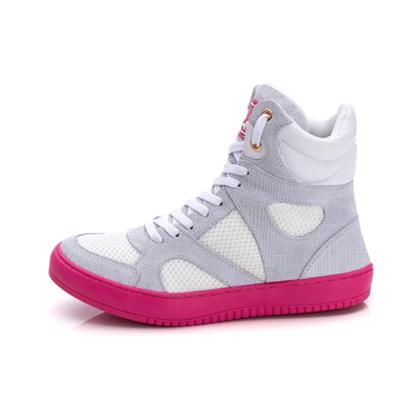 Imagem de Tênis Sneaker Feminino Cano Alto Academia Fitness Couro Legítimo 10300