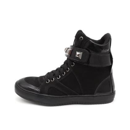 Imagem de Tênis Sneaker Feminino Piramide Cano Alto Fitness Academia Caveira Couro Legítimo 10100