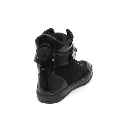 Imagem de Tênis Sneaker Feminino Piramide Cano Alto Fitness Academia Caveira Couro Legítimo 10100