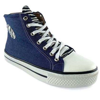 Imagem de Tênis Star Jeans Azul com Detalhe Zebra - ULLY