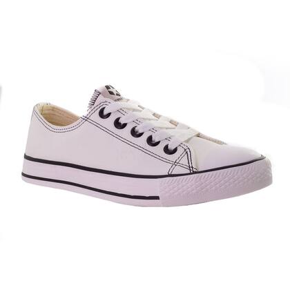 Imagem de Tênis Street Star Casual Couro Branco All Low