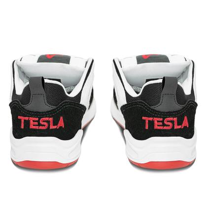 Imagem de Tênis Tesla Unissex Camurça Nine Black White Red  Branco