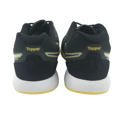 Imagem de Tênis Topper Futsal Masculino Couro Dominator Pro V Preto