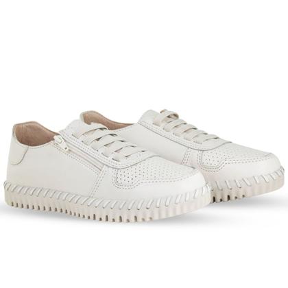 Imagem de Tênis twister em couro burnish off white