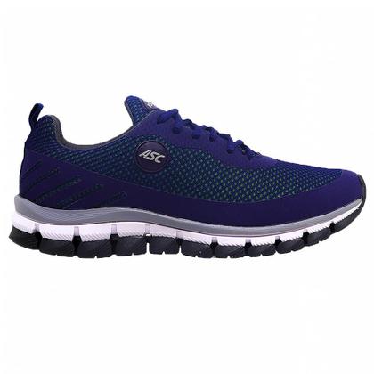 Imagem de Tênis Unissex Azul com Amortecedor Total Conforto e Estilo para Caminhadas