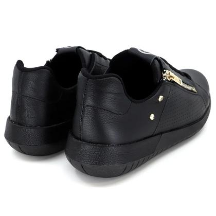 Imagem de Tênis Usaflex Casual em Couro com Zíper e Elástico