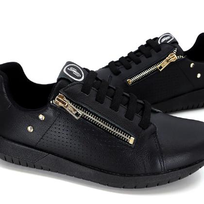 Imagem de Tênis Usaflex Casual em Couro com Zíper e Elástico