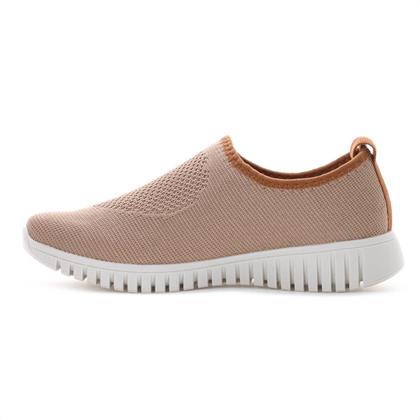 Imagem de Tênis Usaflex Slip On Tricot Monograma Marrom - Feminino