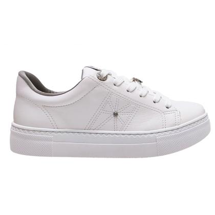Imagem de Tênis Via Marte Casual Com Pingente Flatform 138-005 Branco