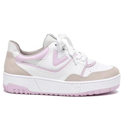 Imagem de Tenis Via Marte Feminino Branco Casual Nobuck Recortes