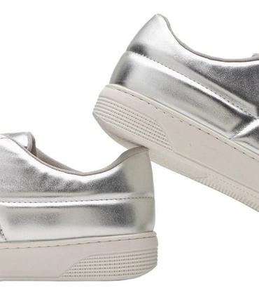 Imagem de Tenis Via Uno Fashion Prateado Casual Lançamento 