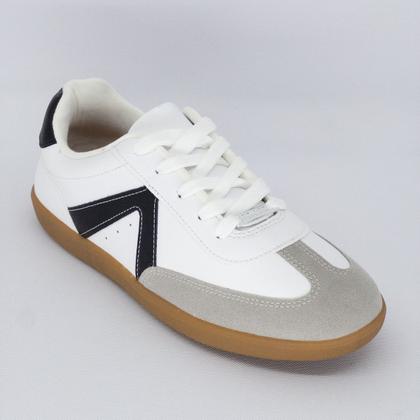 Imagem de Tenis Vizzano Branco Feminino Casual Recortes Macio