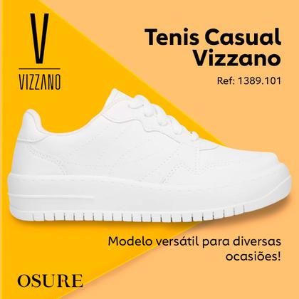 Imagem de Tênis Vizzano Feminino Casual Plataforma Macia Moda Passeio Leve Ultra Conforto Flatform