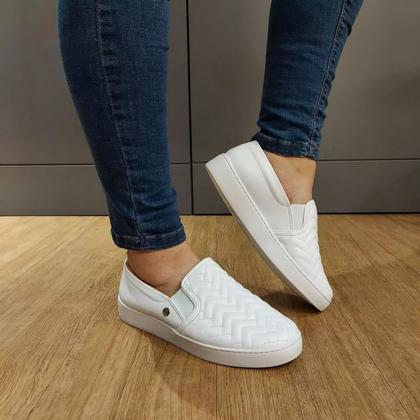 Imagem de Tênis Vizzano Feminino Slip On Branco Essencial