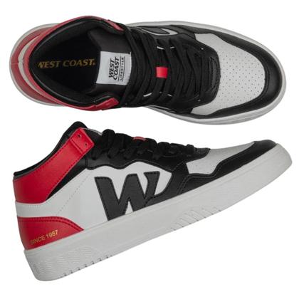 Imagem de Tenis West Coast High 3 WC-69 Black/White Red/White