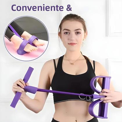 Imagem de Tensionador De Quatro Tubos, Faixa Elástica Multifuncional Para Fitness E Yoga, Auxiliar Para