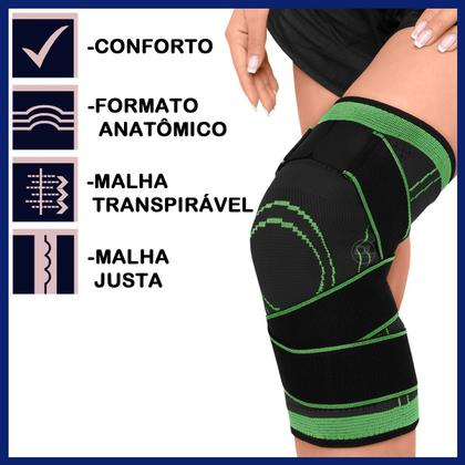 Imagem de Tensor Joelho Patela Muscular Treino Joelheira Exercício Funcional F