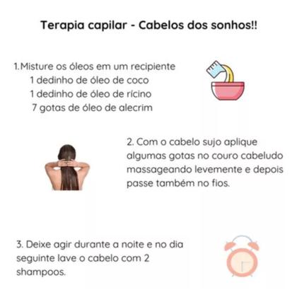 Imagem de Terapia Capilar Óleo Capilar De Coco + Óleo De Rícino + Óleo De Alecrim
