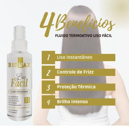 Imagem de Terapia Tratamento Liso Facil Biomax Protetor Termico 120Ml