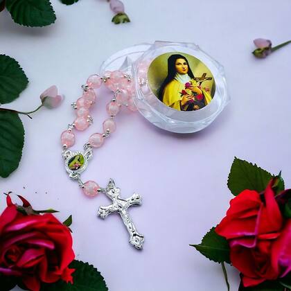 Imagem de Terço Coroa Santa Teresinha do Menino Jesus com 24 Contas