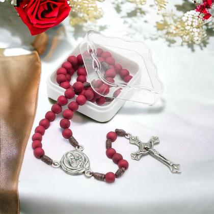 Imagem de Terço das Rosas de Santa Terezinha do Menino Jesus no Cordão 6 mm