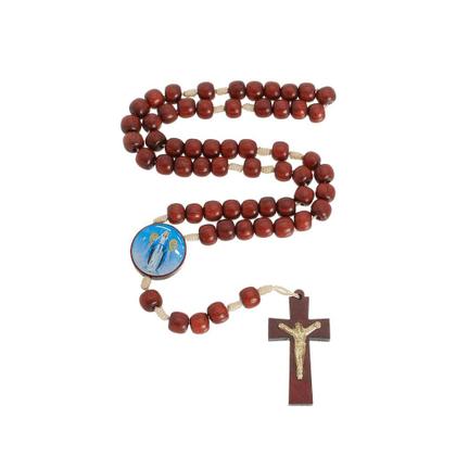 Imagem de Terço de Madeira Pau Brasil Nossa Senhora das Graças - 8mm