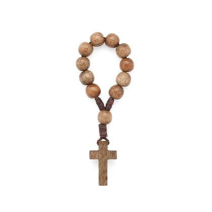 Imagem de Terço Dezena de Dedo Crucifixo Madeira 8 mm
