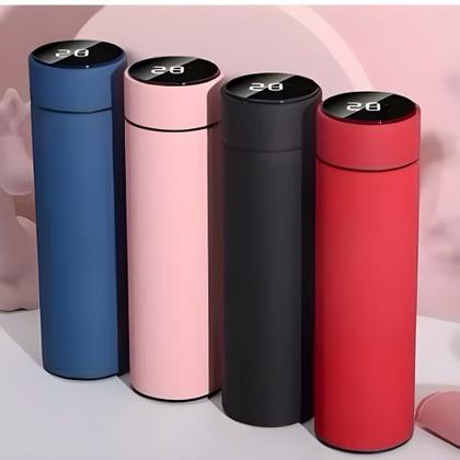 Imagem de Térmica Garrafa Sensor Temperatura Digital Inox Café Bebidas 500ml