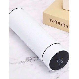 Imagem de Térmica Garrafa Sensor Temperatura Digital Inox Café Bebidas 500ml