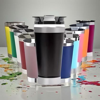 Imagem de Termico Copo quente e gelado Inox Com Tampa E Abridor 473ML