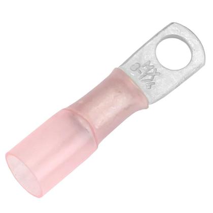 Imagem de Terminal de anel termorretrátil Pacer 8 AWG - tamanho de 1/4 de pino (pacote com 25)