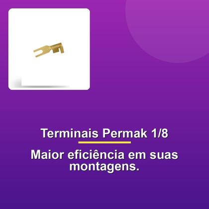 Imagem de Terminal de Fio Aberto Forquilha 1/8 Permak -100un