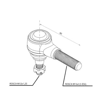 Imagem de Terminal dir. l200 externo 4x4